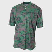 Camo 2-Button Henley Shirt