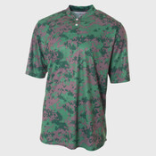 Youth Camo 2-Button Henley Shirt