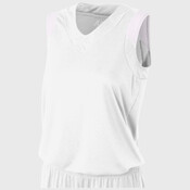 Ladies' Moisture Management V Neck Muscle Shirt