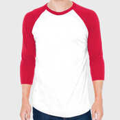 Unisex Poly-Cotton USA Made 3/4-Sleeve Raglan T-Shirt