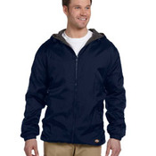 Men's Fleece-Lined Hooded Nylon Jacket