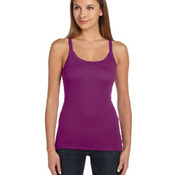 Ladies' Sheer Mini Rib Thin Strap Tank