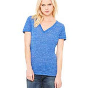 Ladies' Jersey Short-Sleeve Deep V-Neck T-Shirt