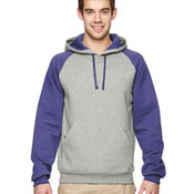 Adult NuBlend® Colorblock Raglan Pullover Hooded Sweatshirt