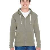 Adult Triblend Full-Zip Fleece Hooded Sweatshirt