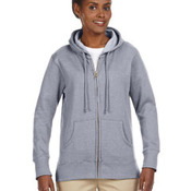 Ladies' Heathered Full-Zip Hooded Sweatshirt