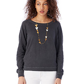 Ladies' Wash Slub Slouchy Pullover