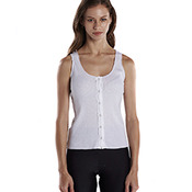 Ladies' 4.4 oz., 2x2 Button Down Tank