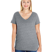 Ladies' Curvy V-Neck T-Shirt