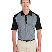 Men's Heather Block Polo