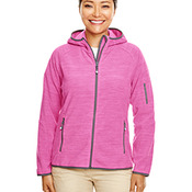 Ladies' Perfect Fit™  Mélange Velvet Fleece Hooded Full-Zip