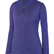 Ladies' Intensify Black Heather Quarter-Zip Pullover